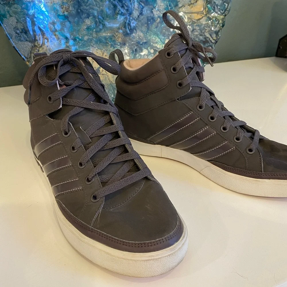 Adidas Womens  High-Top Sneakers - Dark Gray - Picture 5 of 5